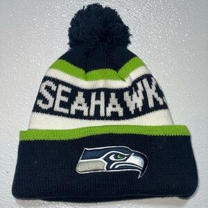 Seahawks Fan Beanie - Navy, Green, White
